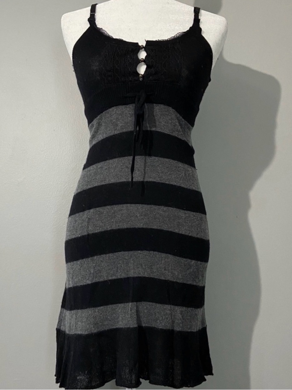 Free People Stripped Wool Dress Size Large